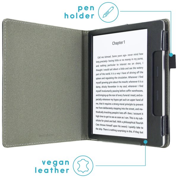 imoshion Vegan Leather Bookcase Amazon Kindle Oasis 3 - Zwart