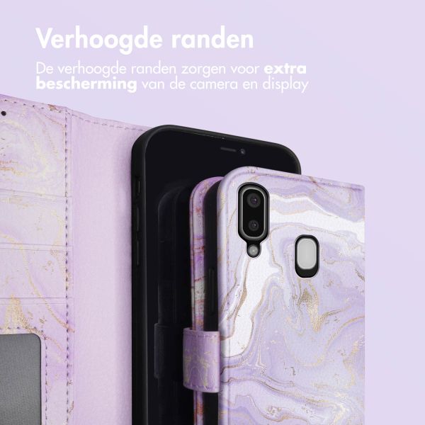 imoshion Design Bookcase Samsung Galaxy A20e - Purple Marble