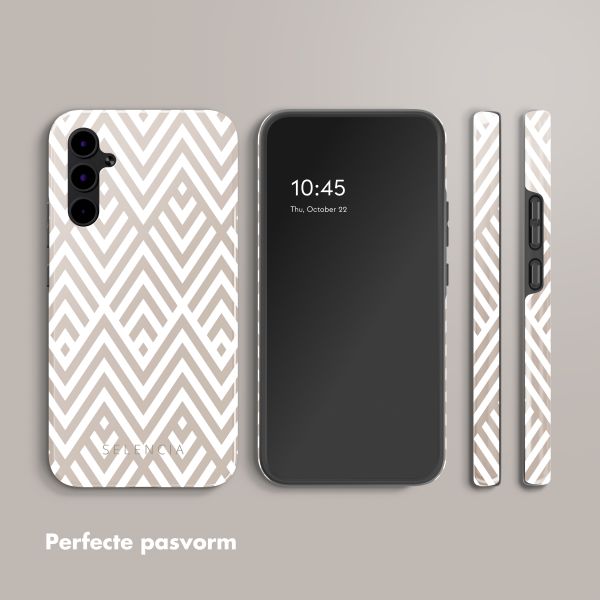 Selencia Vivid Tough Backcover Samsung Galaxy A34 - Beige Zigzag