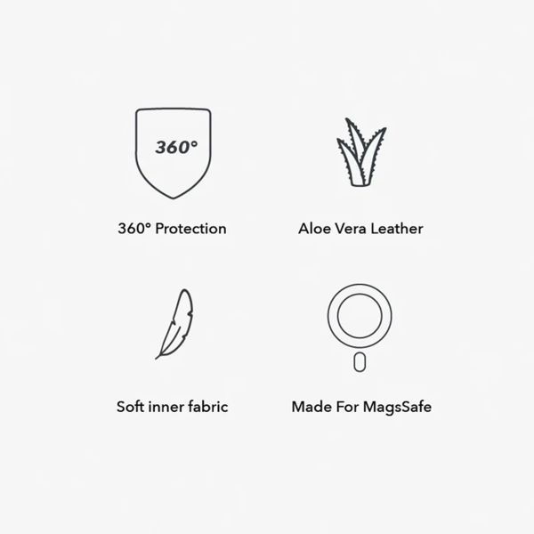 Woodcessories Bio Leather Case MagSafe Apple iPhone 16 - Leather Brown