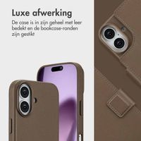 Accezz Leather Bookcase 2-in-1 met MagSafe Apple iPhone 17 - Coffee Brown
