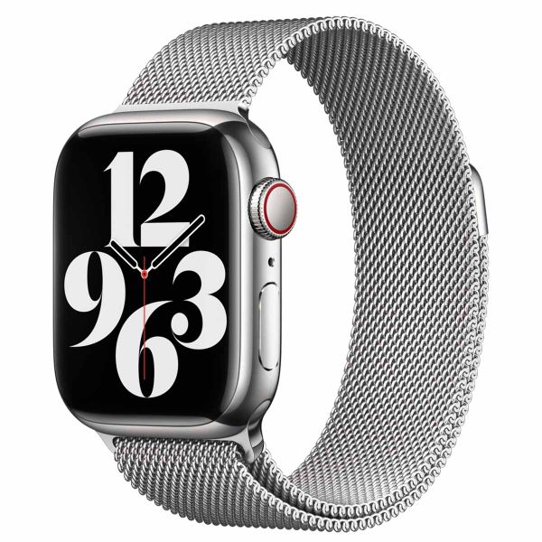 Apple Milanese Loop Band Apple Watch Series 1 t/m 9 / SE (38/40/41 mm) | Series 10 (42 mm) - Silver