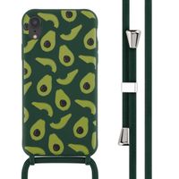 imoshion Siliconen design hoesje met koord iPhone Xr - Avocado Green