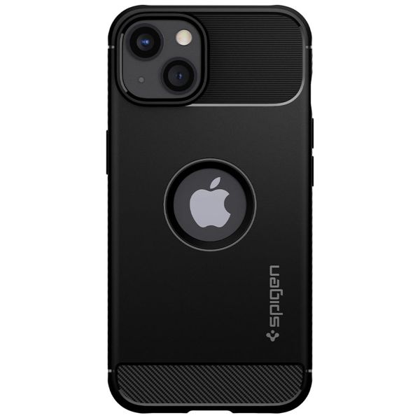 Spigen Rugged Armor Backcover iPhone 13 - Zwart