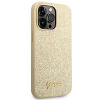 Guess Glitter Flakes Backcover Apple iPhone 14 Pro Max - Goud