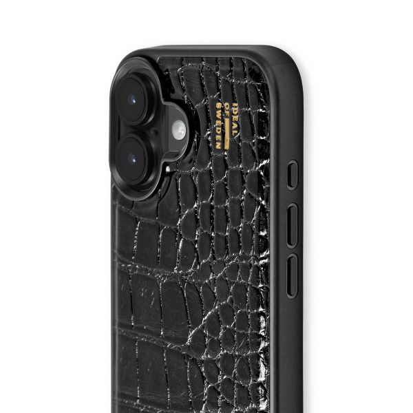 iDeal of Sweden Vegan Leather MagSafe Backcover Apple iPhone 17 - Black Croco