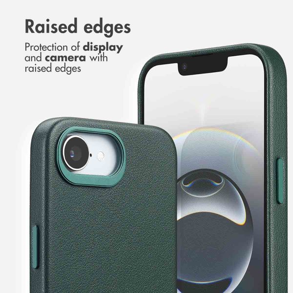 Accezz Leather Back Cover with MagSafe Apple iPhone 17e / 16e - Cedar Green