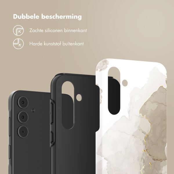 Selencia Vivid Tough Backcover Samsung Galaxy A55 - Marble Light Brown