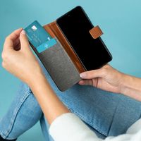 imoshion Luxe Canvas Bookcase Samsung Galaxy A21s - Grijs
