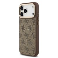 Guess Classic 4G Logo Backcover met MagSafe Apple iPhone 17 Pro - Bruin