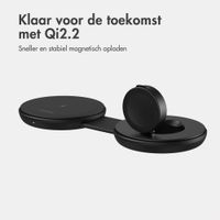 imoshion 2-in-1 Draadloze Reisoplader 25W - Smartphone / Oordopjes / Samsung Watch - Qi2.2 - Zwart