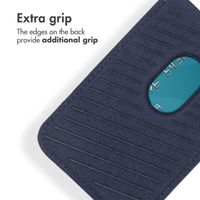 Accezz Leather Card Holder - Compatible with MagSafe and Qi2 - Nightfall Blue