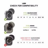 UAG Monarch Siliconenbandje Apple Watch Series 1 t/m 11 / SE / Ultra (44/45/46/49 mm) - Olive