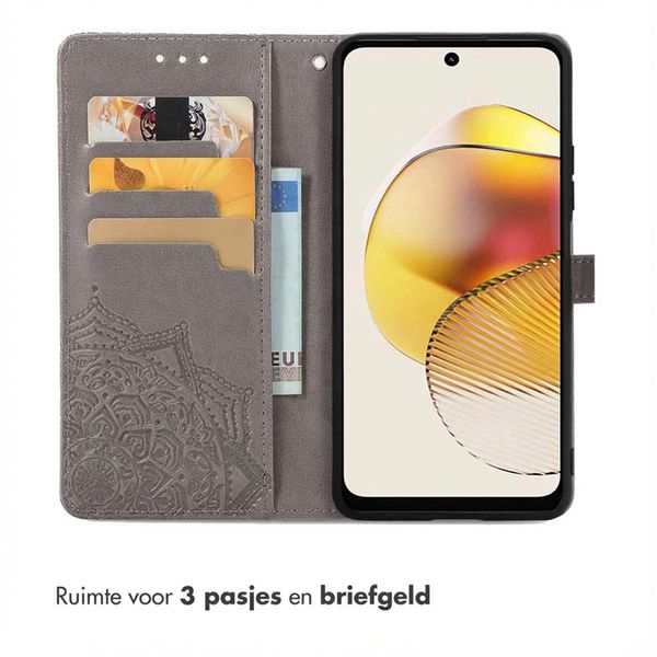 imoshion Mandala Bookcase Motorola Moto G73 - Grijs