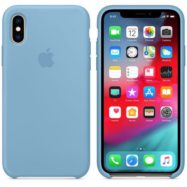 Apple Silicone Backcover iPhone Xs / X - Cornflower