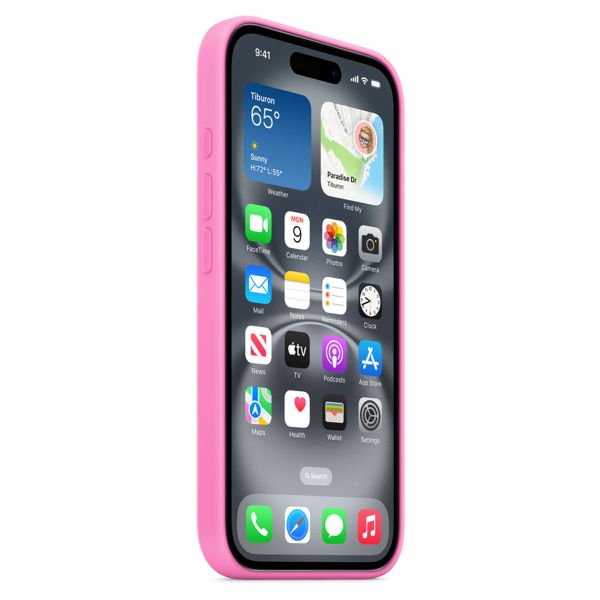 Apple Silicone Backcover MagSafe Apple iPhone 16 - Peony Pink