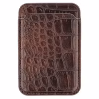 Selencia Croco Pashouder met MagSafe - Choco Brown