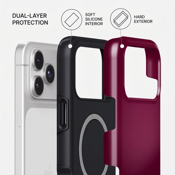 Burga Tough Case with MagSafe Apple iPhone 17 Pro Max - Dark Cherry