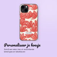 Gepersonaliseerd hoesje met bloemen iPhone 13 - Transparant