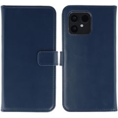 Selencia Echt Leren Bookcase Fairphone 6 - Donkerblauw