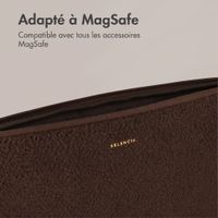 Selencia Teddy Laptop hoes 13-14 inch - Laptopsleeve - Choco Brown