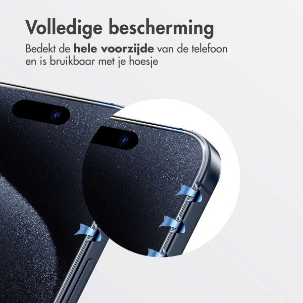 Accezz Gehard Glas Screenprotector + Applicator Apple iPhone 15 Pro Max