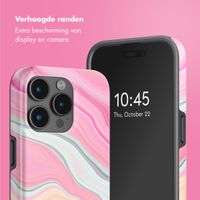 Selencia Vivid Tough Backcover met MagSafe iPhone 15 Pro Max - Pastel Lipstick Marble