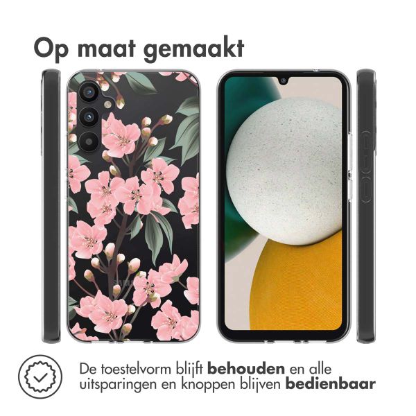 imoshion Design hoesje Samsung Galaxy A34 (5G) - Bloem - Roze / Groen