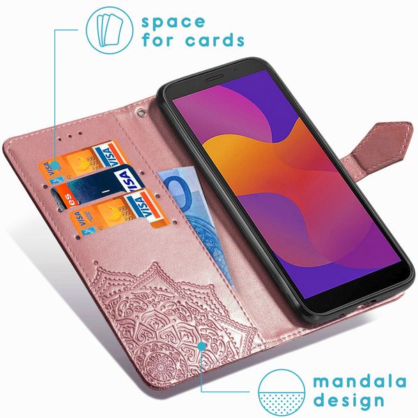 imoshion Mandala Bookcase Huawei Y5p - Rosé Goud