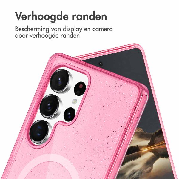 imoshion Sparkle Backcover met MagSafe Samsung Galaxy S25 Ultra - Glitter Roze