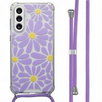 imoshion Design hoesje met koord Samsung Galaxy A56 - Tropical Violet Flowers Connect