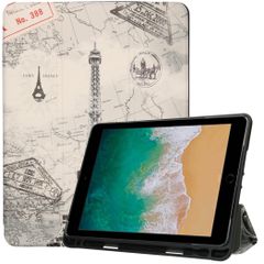 imoshion Design Trifold Bookcase iPad 6 (2018) 9.7 inch / iPad 5 (2017) 9.7 inch / Air 2 (2014) /Air 1 (2013) - Parijs