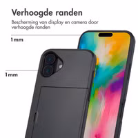 imoshion Backcover met pasjeshouder Apple iPhone 16 Plus - Zwart