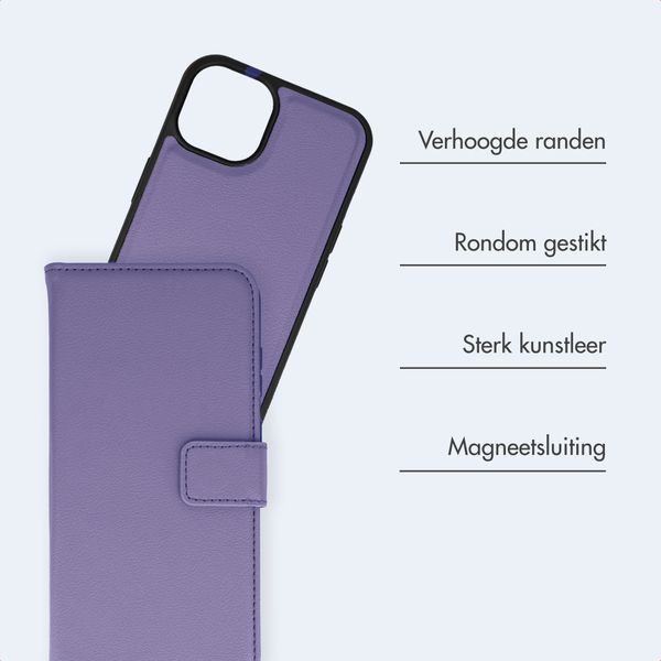 imoshion Uitneembare 2-in-1 Luxe Bookcase Apple iPhone 15 - Paars