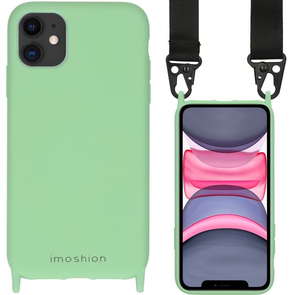 imoshion Color Backcover met koord - Nylon Strap iPhone 11 - Groen