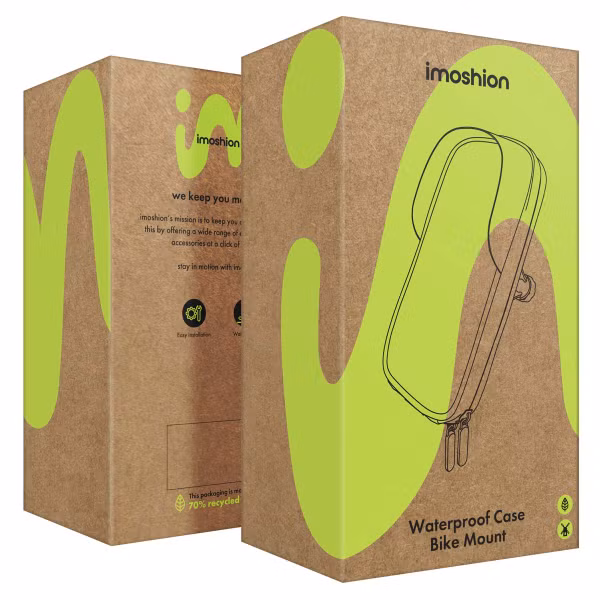 imoshion Telefoonhouder fiets - Spatwaterdicht - Met Zonneklep - Zwart
