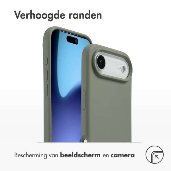 Accezz Liquid Silicone Backcover met MagSafe Apple iPhone Air - Cooper Green