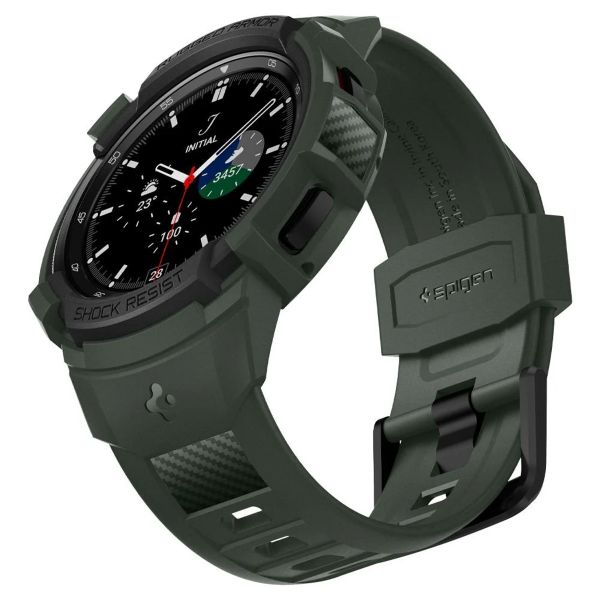 Spigen Rugged Armor™ Pro Case Samsung Galaxy Watch 4 - 46 mm - Military Green