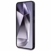 Guess 4G Metal Logo Saffiano Backcover Samsung Galaxy S25 Plus - Zwart