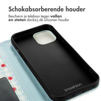 imoshion Design Bookcase Apple iPhone 15 - Cherry Check