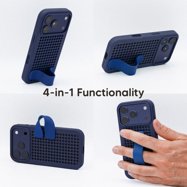 Callbuddy Hoesje met Strap Apple iPhone 17 Pro - Deep Marine