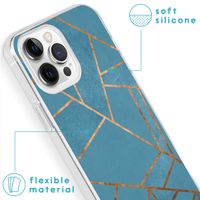 imoshion Design hoesje iPhone 13 Pro - Grafisch Koper / Blauw