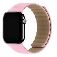 Holdit Siliconen bandje magneet Apple Watch Series 1 - 9 / SE (38/40/41 mm) | Series 10 / 11 (42 mm) - Pink / Beige