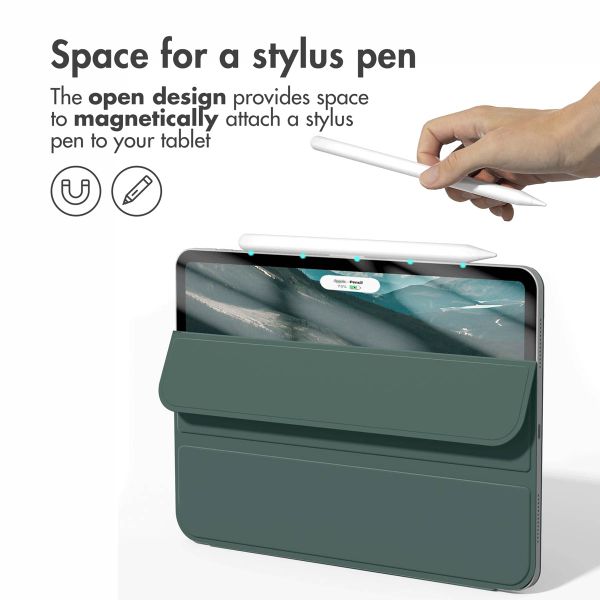 imoshion Magnetic Book Case Apple iPad 11 (2025) 11 inch A16 / iPad 10 (2022) 10.9 inch - Dark Green