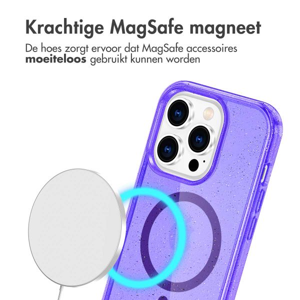 imoshion Sparkle Backcover met MagSafe iPhone 14 Pro - Paars