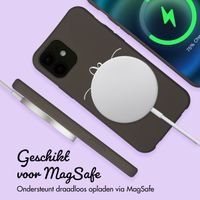 Gepersonaliseerd Color Backcover MagSafe met afneembaar koord en sierlijk hartje  iPhone 12 Pro - Black Coffee