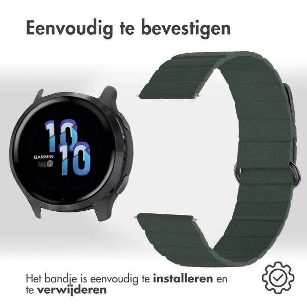 imoshion Magnetisch lederen bandje  - Universeel 22 mm aansluiting - Groen