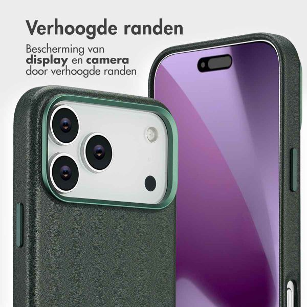 Accezz Leather Bookcase 2-in-1 met MagSafe Apple iPhone 17 Pro Max - Cedar Green