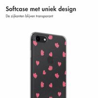 imoshion  Design hoesje iPhone SE (2022 / 2020) / 8 / 7 - Dusty Rose Connected Hearts