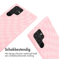 imoshion Siliconen design hoesje met koord Samsung Galaxy S22 Ultra - Retro Pink